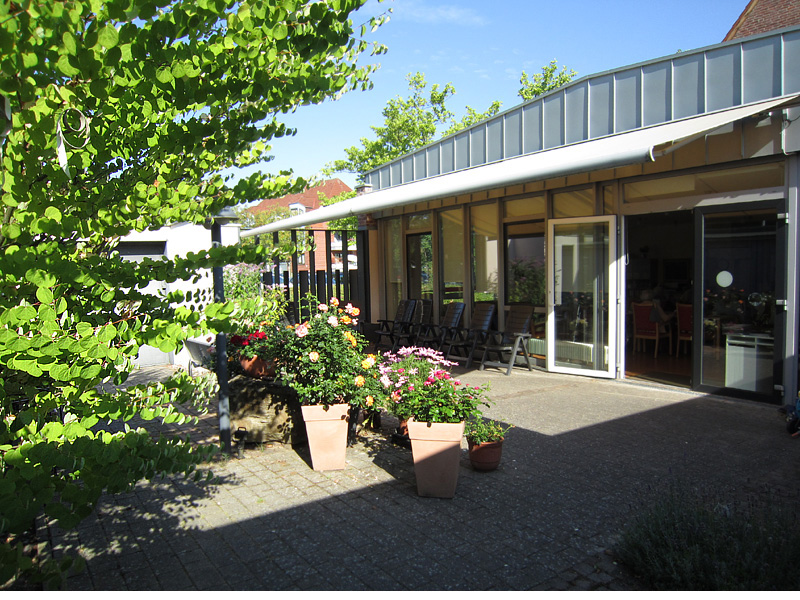 Ruhiger Innenhof der Tagespflege